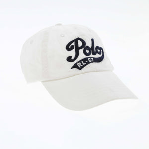 POLO SCRIPT SPELL OUT CAP // WHITE