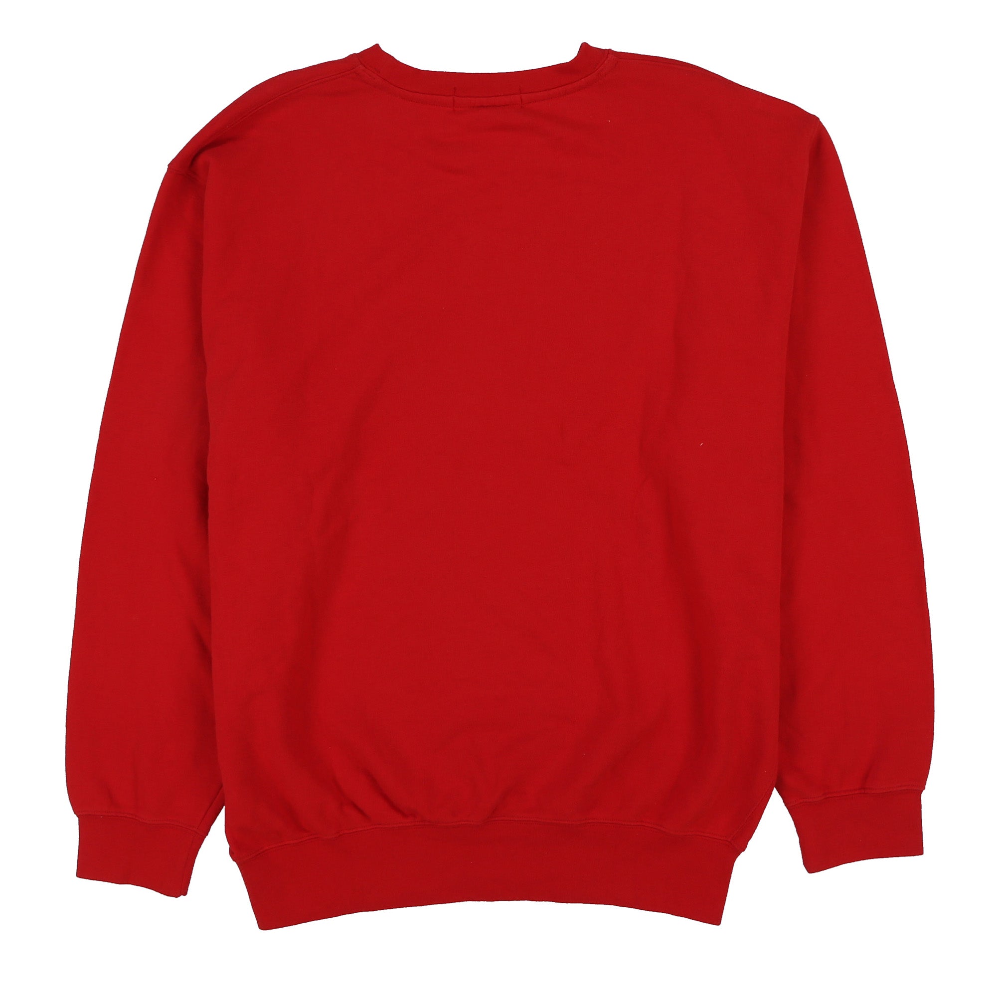 POLO SPELL OUT USA FLAG CREWNECK // RED