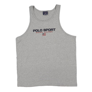 POLO SPORT SPELL OUT TANK TOP // HEATHER GREY