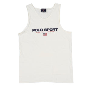 POLO SPORT PSRL SPELL OUT TANK TOP // WHITE