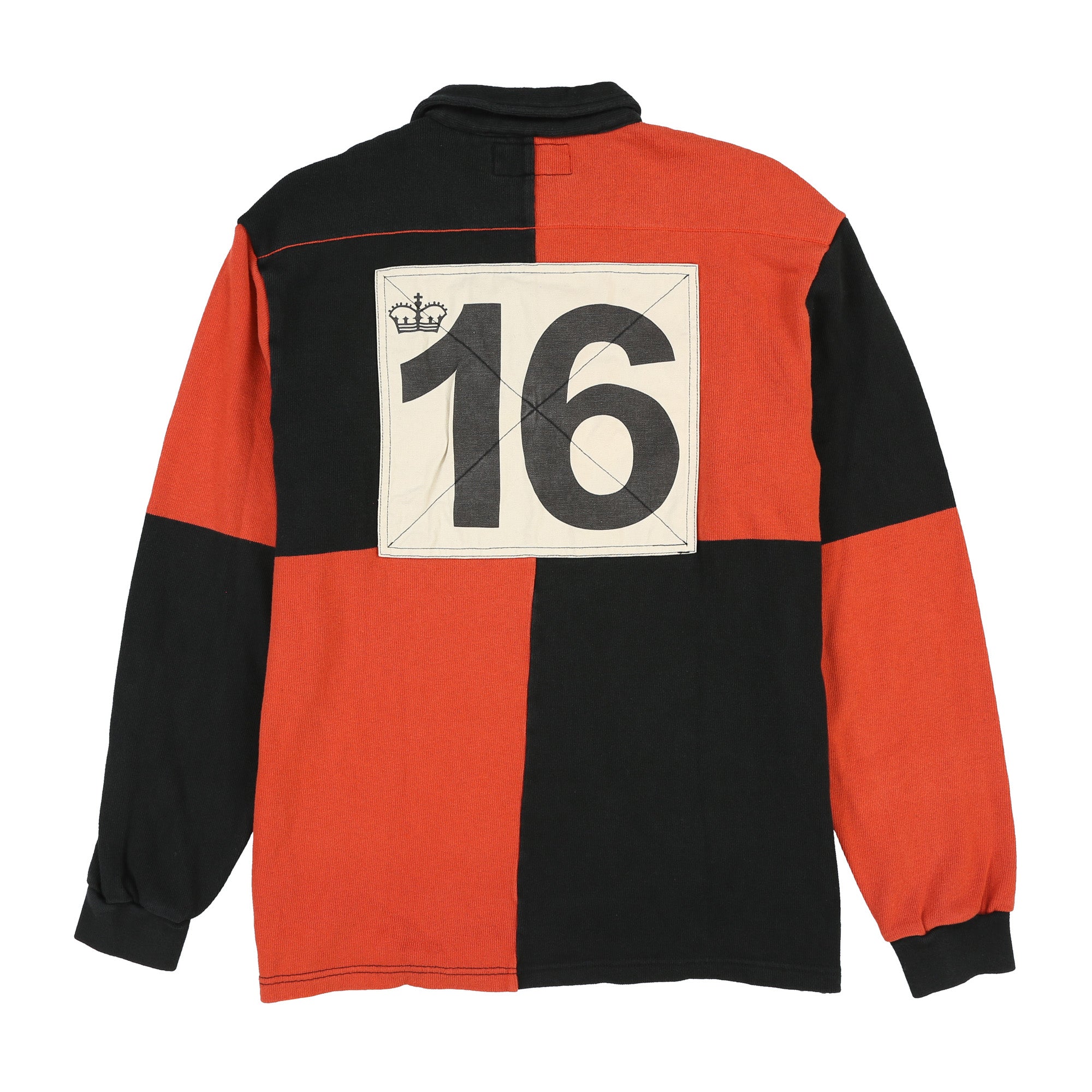 POLO SPORT BACKPATCH CROWN COOKIE LS POLO // BLACK ORANGE