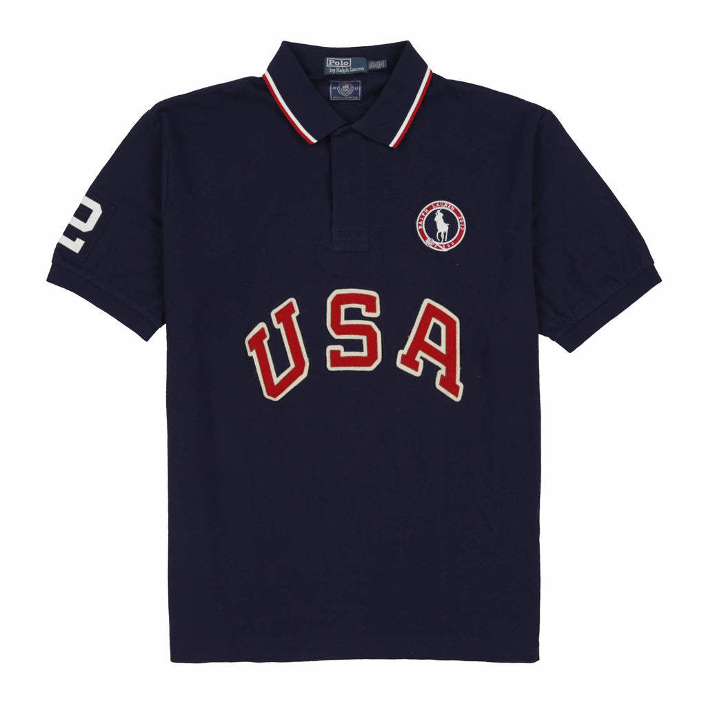POLO LONDON 2012 OLYMPICS USA SS POLO // NAVY