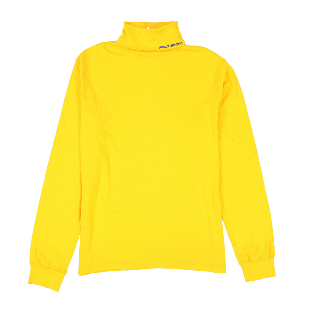POLO SPORT NECK SPELL OUT SLD RIB TURTLENECK // YELLOW