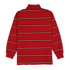 POLO SPORT EMB SPELL OUT STRIPE TURTLENECK // RED NAVY WHITE