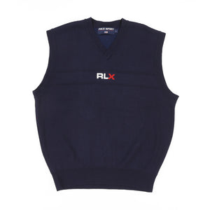 RLX EMB SPELL OUT MUSCLE TANK // NAVY