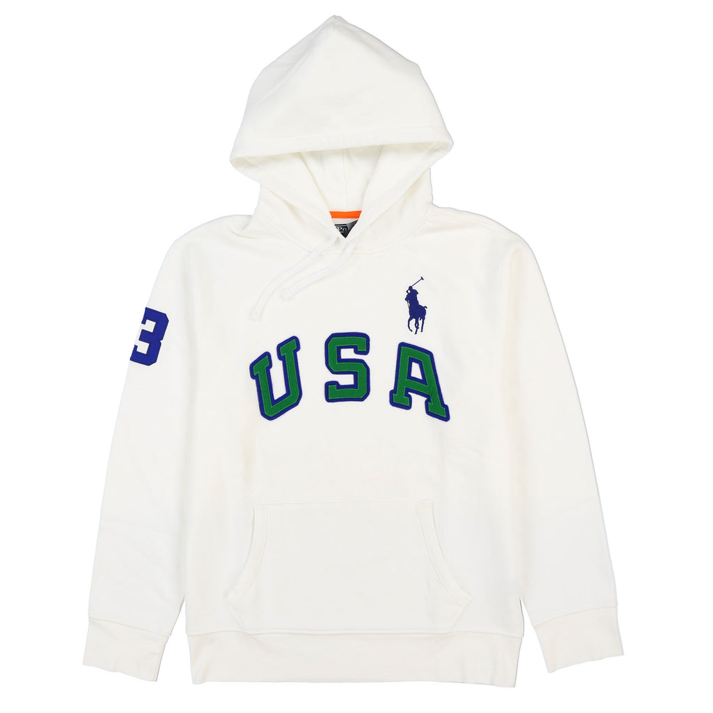 POLO USA SPELL OUT HOODY // WHITE