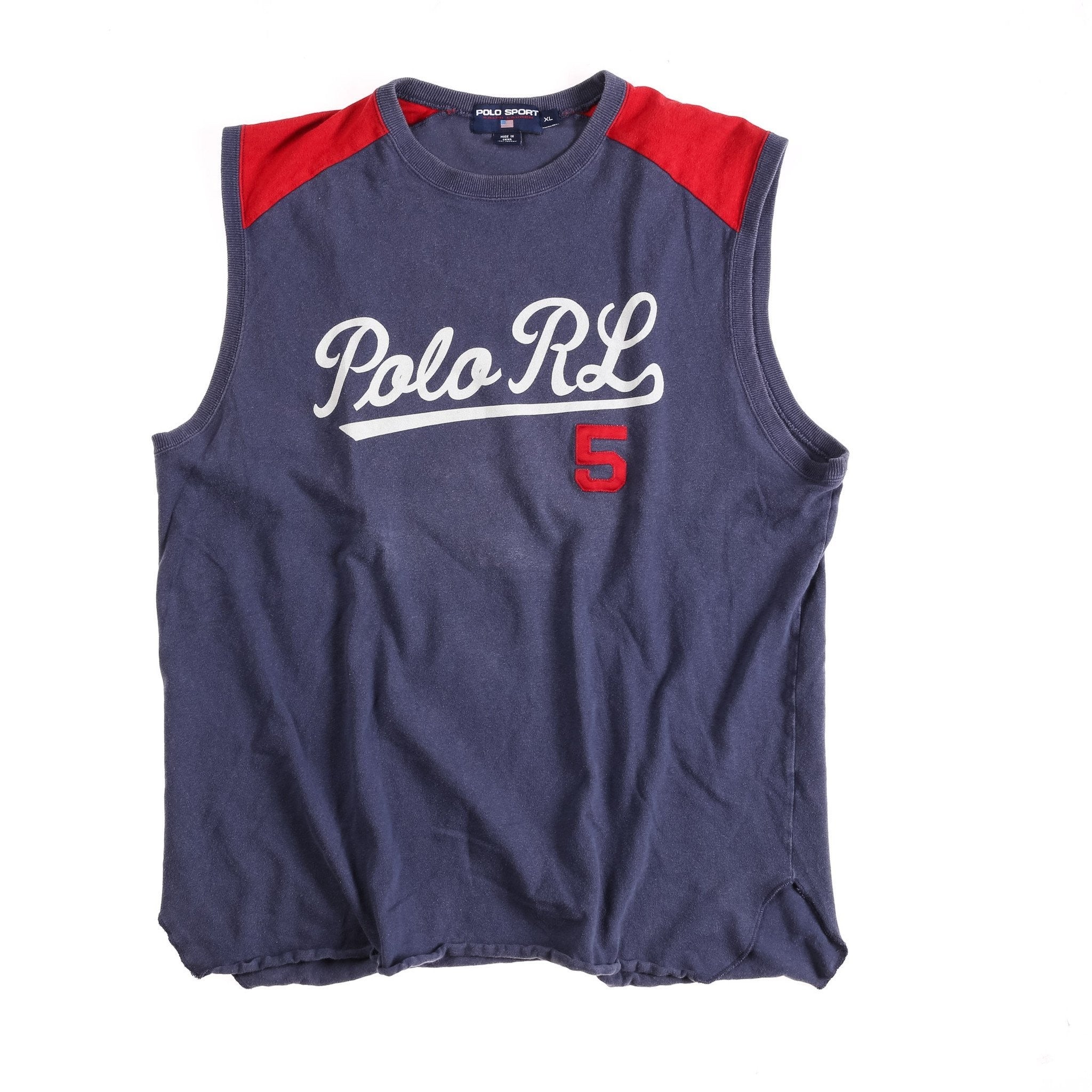 POLO SPORT PS SCRIPT MUSCLE TEE // BLUE RED