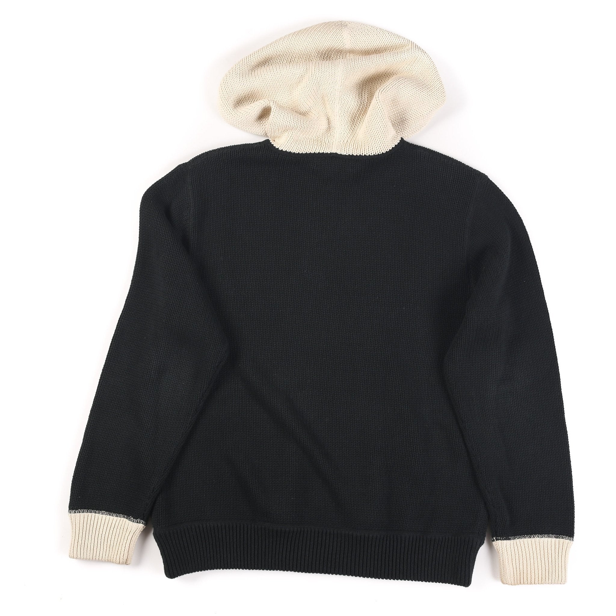 POLO TRACK TEAM HOODED SWEATER // BLACK WHITE